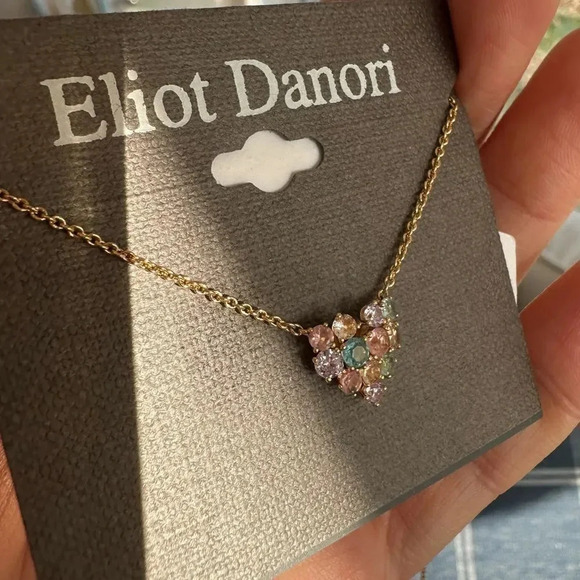 Eliot Danori MultiColor Heart Gold Necklace NWT - Picture 6 of 11